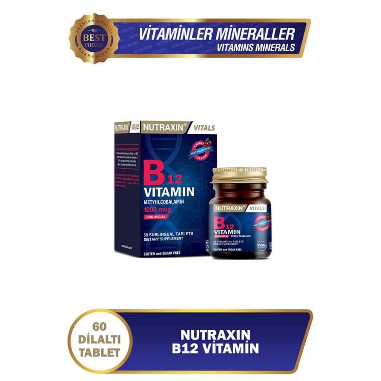 Nutraxin Vitals B12 Vitamin 60 Tablet