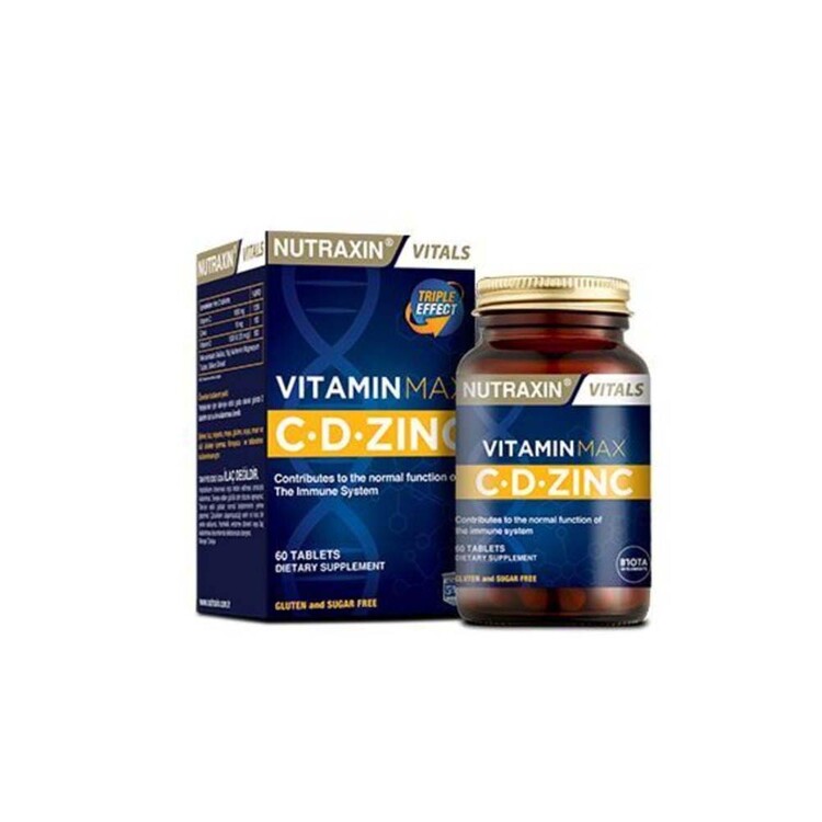 Nutraxin - Nutraxin Vitamin Max C.D Çinko 60 Tablet