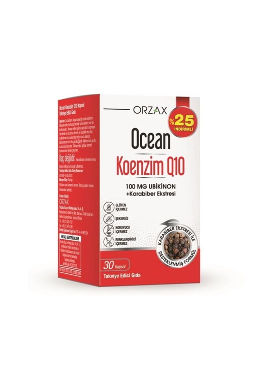 Ocean - Ocean Koenzim Q10 + Karabiber Ekstresi 30 Kapsül -