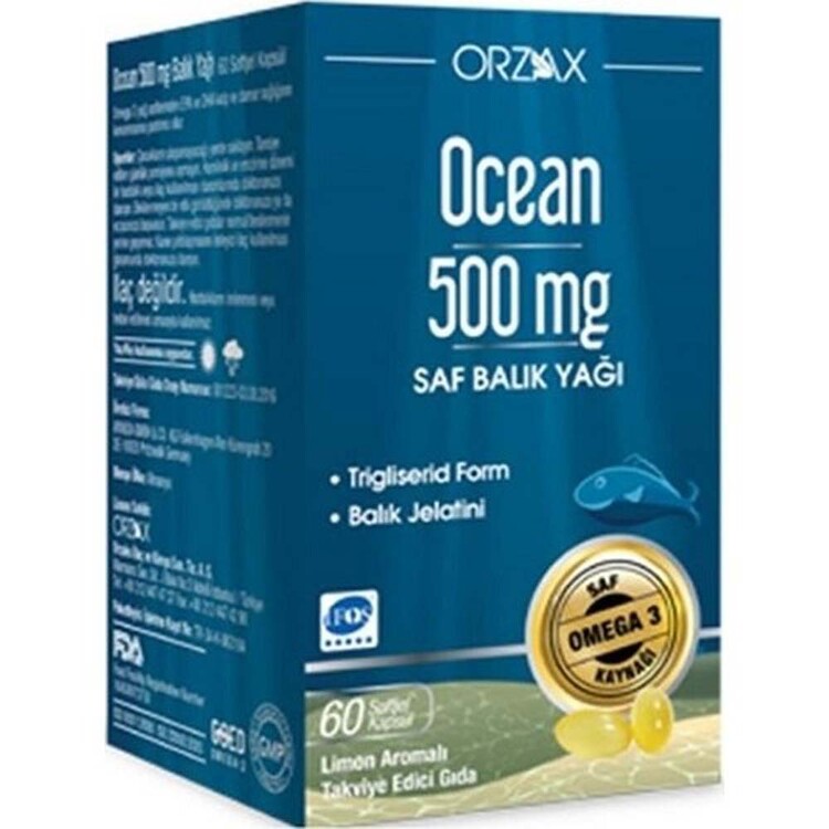 Ocean - Ocean Omega 3 Balık Yağı 500 mg 60 Kapsül