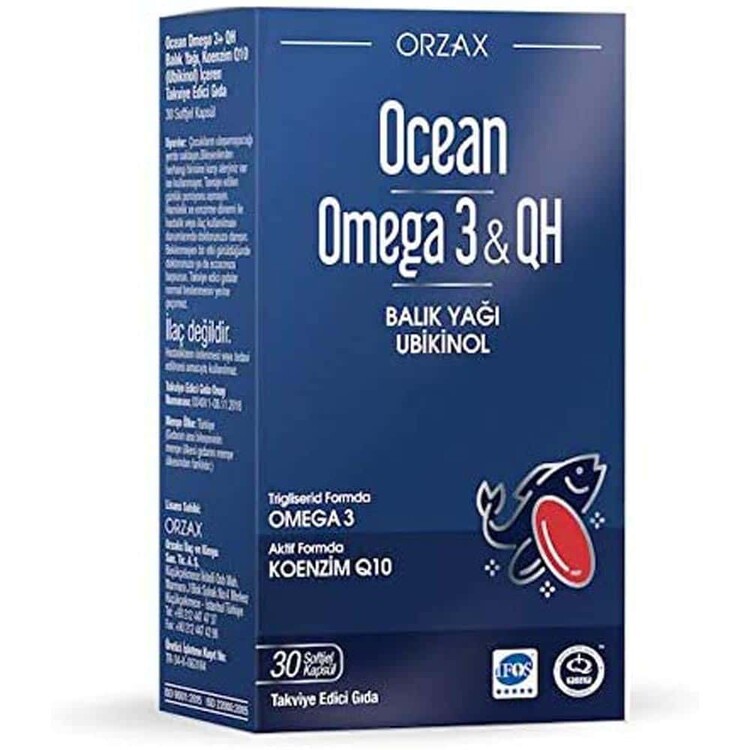 Ocean - Ocean Omega 3 & QH 30 Yumuşak Kapsül