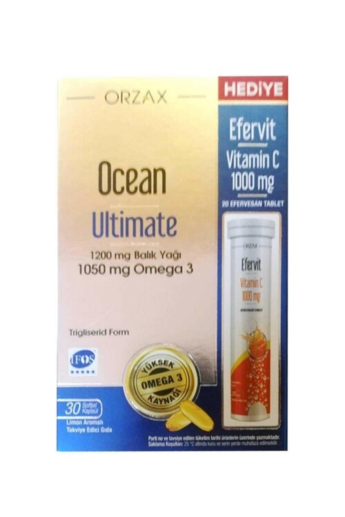 Ocean Ultimate 30 Kapsül & Efervit Vitamin C Hediy