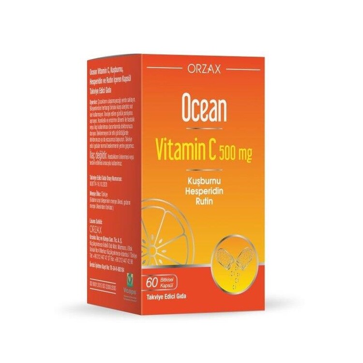 Ocean - Ocean Vitamin C 500 mg 60 Kapsül