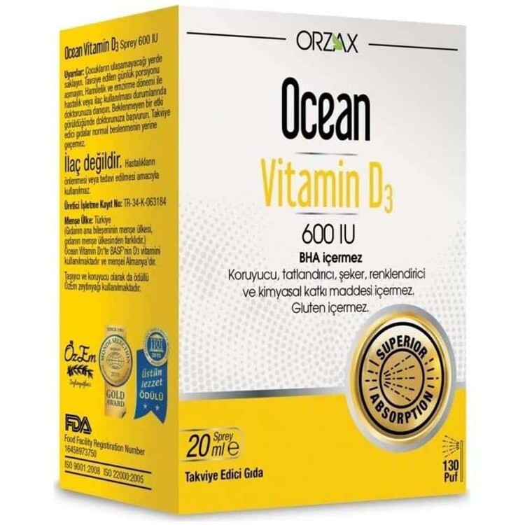 Ocean Vitamin D3 600 IU 20 ml