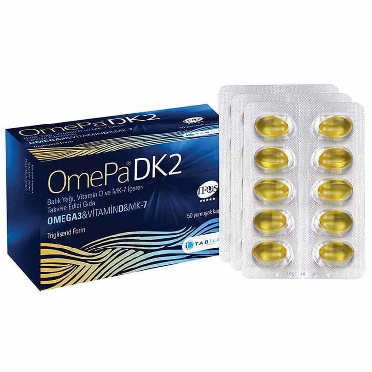 TAB İlaç - Omepa DK2 Omega 3 & Vitamin D & MENAQ7 50 Yumuşak 