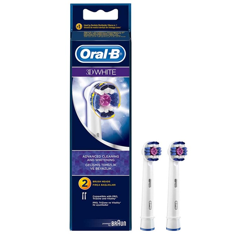 Oral-B - Oral-B 3D White Diş Fırçası Yedek Başlığı 2li