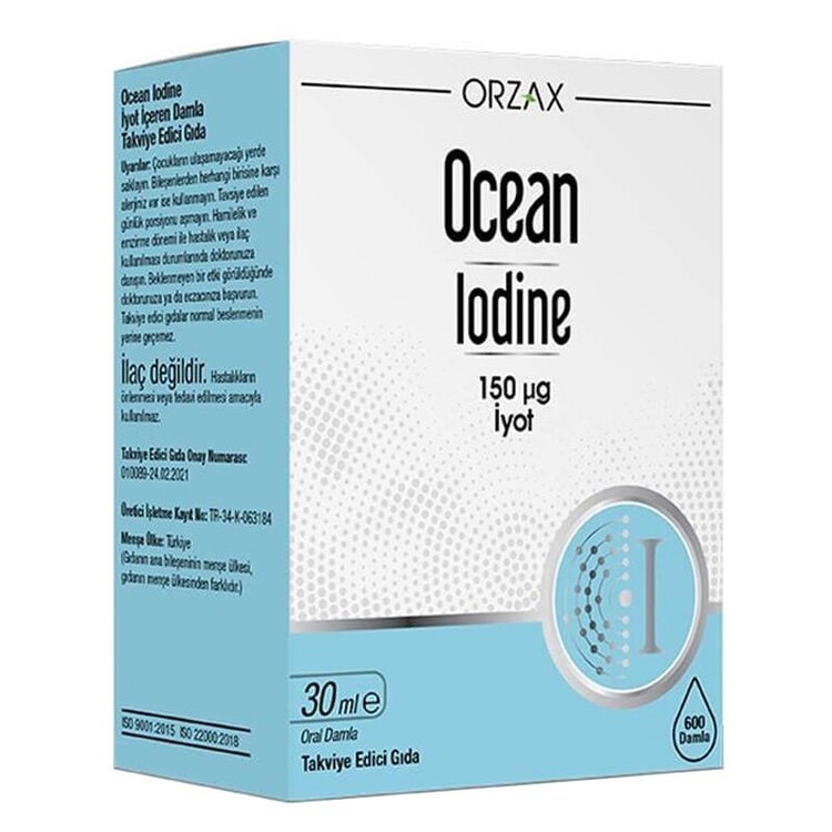 Orzax Ocean Iodine 150 µg İyot Takviye Edici Gıda 