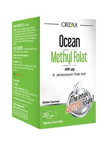 Orzax Ocean Methyl Folat 30 Tablet