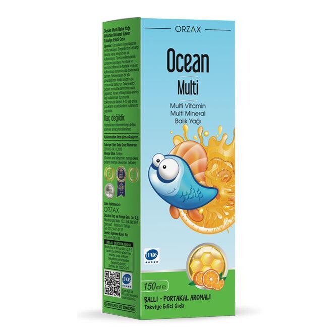 Ocean - Orzax Ocean Multi Şurup 150 ml - Ballı Portakallı