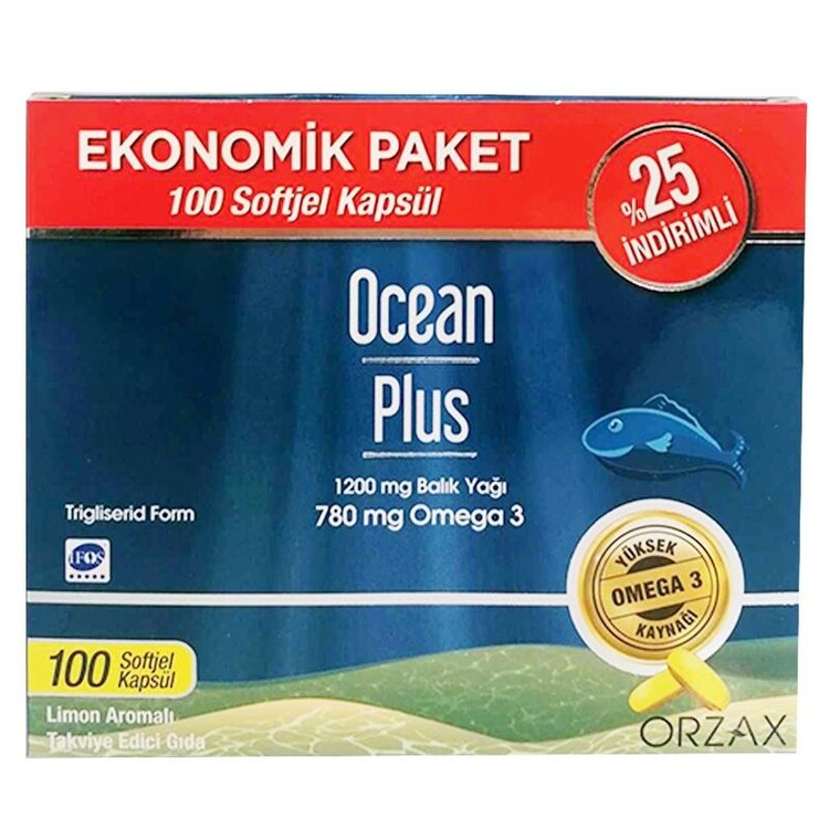 Ocean - Orzax Ocean Plus Limon Aromalı Takviye Edici 100 K