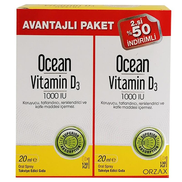 Ocean - Orzax OCean Vitamin D3 1000 IU 2 x 20 ml