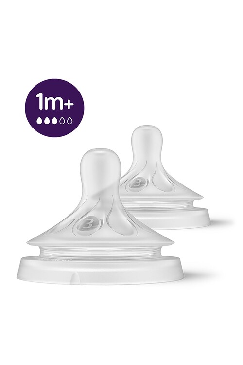 Philips Avent - Philips Avent Doğal Tepkili Natural Response 2’li Biberon Emziği 3 No (1+ Ay)
