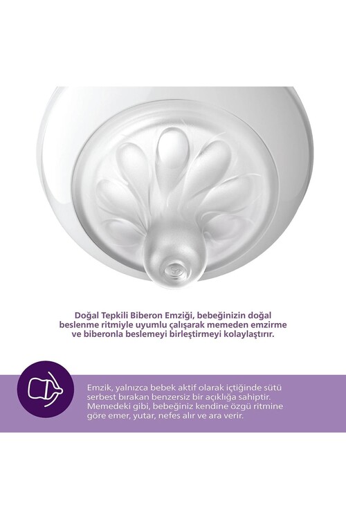 Philips Avent Natural Response 2'li Biberon Emziği, 1 Numara, 0 Ay+