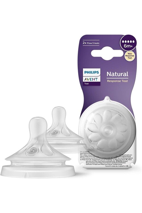 Philips - Philips Avent Natural Response 2'li Biberon Emziği, 5 Numara, 6 Ay+