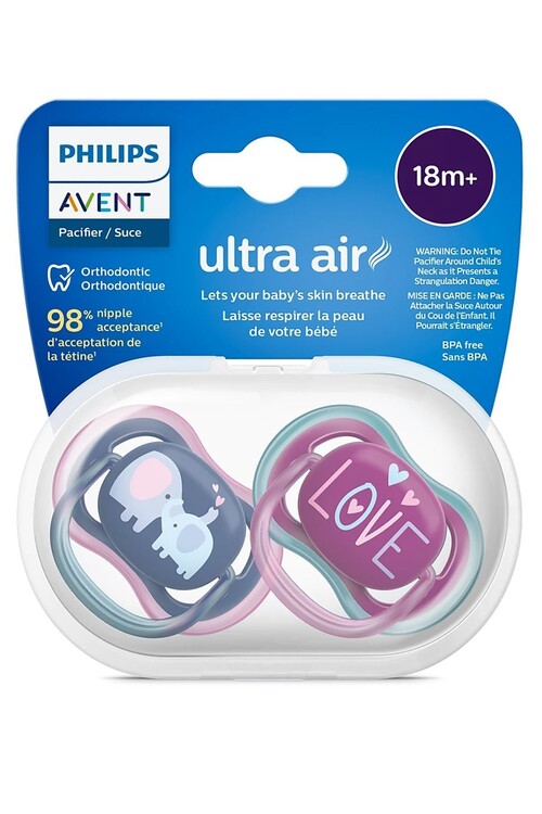 Philips Avent - Philips Avent Ultra Air Emzik 18 Ay 2li Kız Scf349