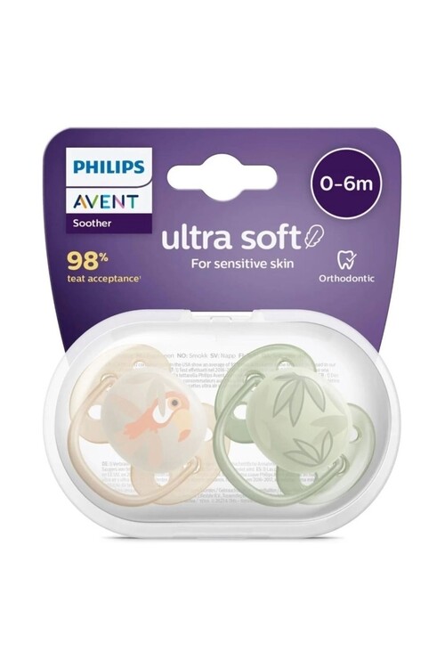 Philips Avent - Philips Avent Ultra Soft Emzik 0-6 Ay 2'li Erkek Scf091/07