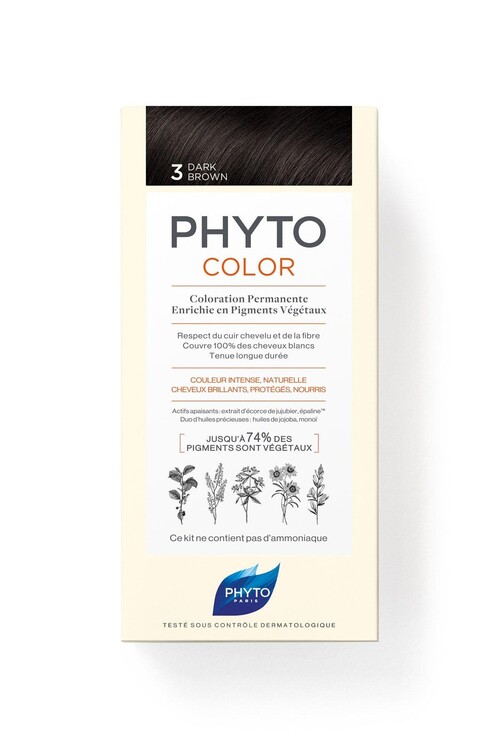 Phyto - Phyto Phytocolor Bitkisel Saç Boyası - 3 Koyu Kest