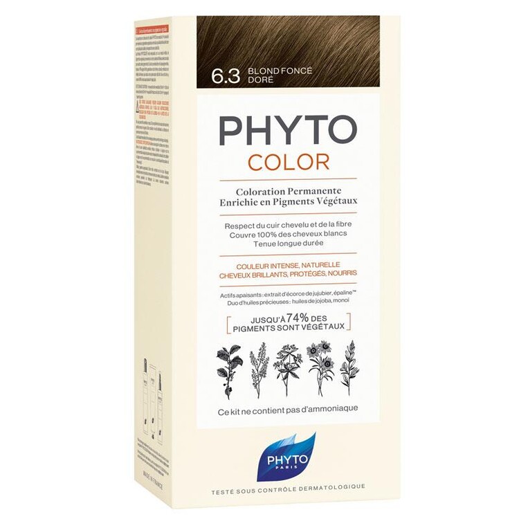 Phyto - Phyto Phytocolor Bitkisel Saç Boyası - 6.3 Koyu Ku