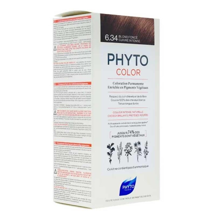 Phyto - Phyto Phytocolor Bitkisel Saç Boyası 6.34 - Koyu K