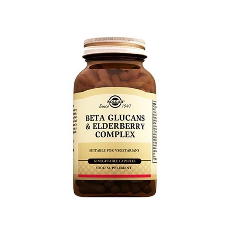 Solgar - Solgar Beta Glucans & Elderberry Complex 60 Kapsül