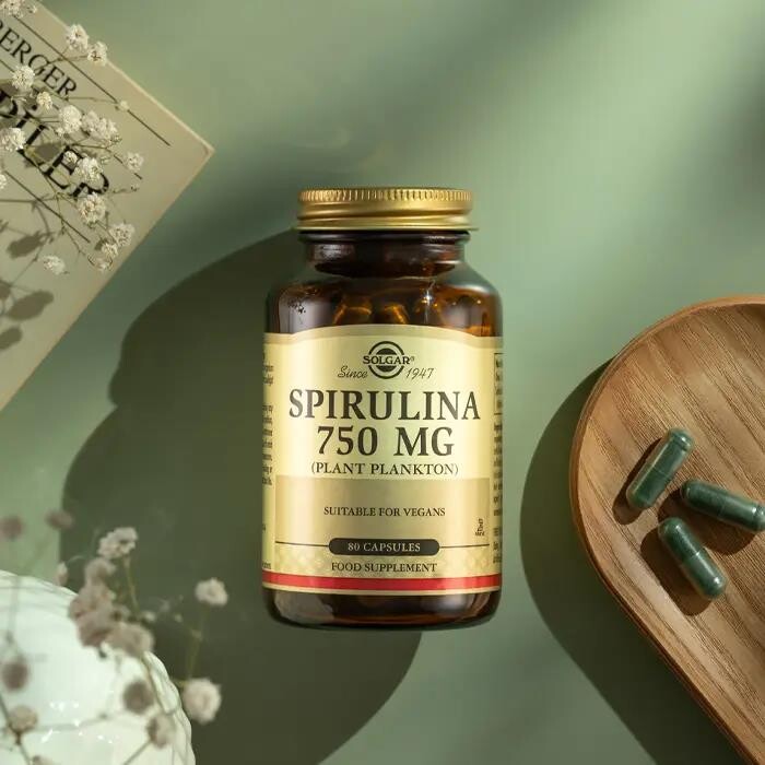 Solgar Spirulina 750 mg 80 Kapsül
