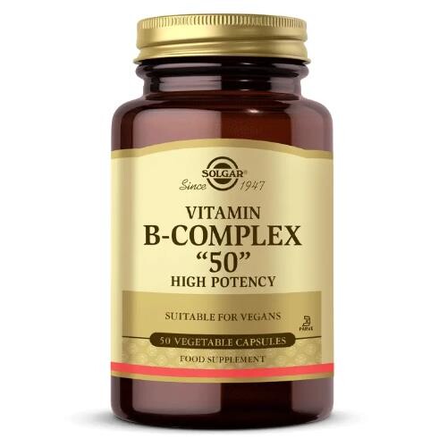 Solgar - Solgar Vitamin B-Complex 50 - 50 Bitkisel Kapsül