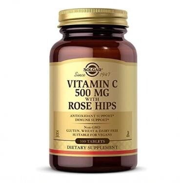 Solgar Vitamin C 500mg With Rose Hips 100 Tablet