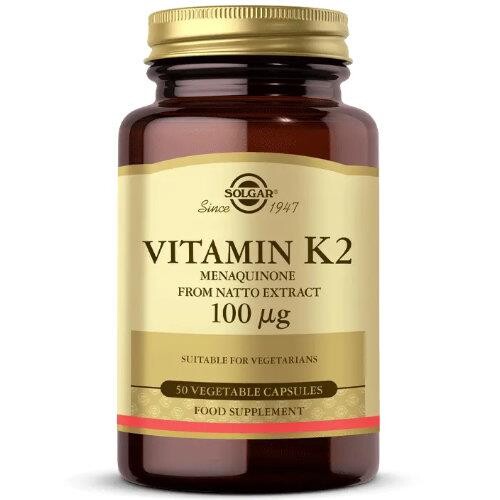 Solgar - Solgar Vitamin K2 100ug 50 Kapsül