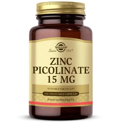 Solgar - Solgar Zinc Picolinate 15 mg 100 Kapsül