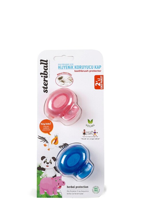 Steriball - Steriball Diş Fırçası Koruma Kabı Çocuk 2'li Paket