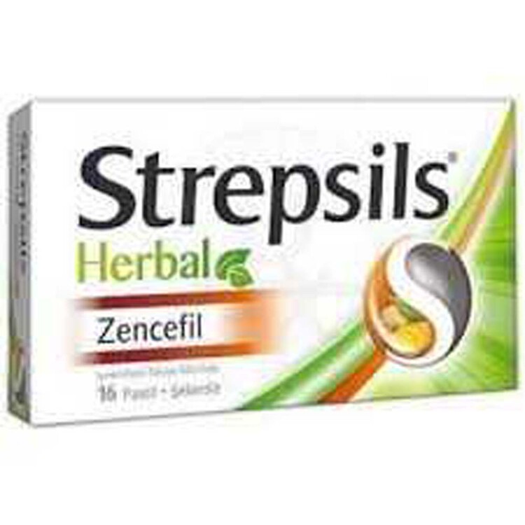 Strepsils - Strepsils Herbal Zencefil 16 Pastil