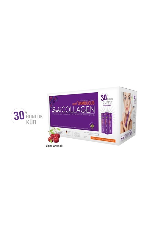 Suda Collagen - Suda Collagen Sambucus Vişne Aromalı 1200 ml 30 Sh