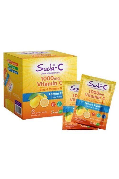 Suda Vitamin C 1000 mg Limon Özlü Takviye Edici 20