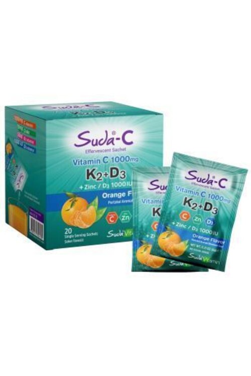 Suda Collagen - Suda Vitamin C 1000mg K2+d3 20 Orange Saşe