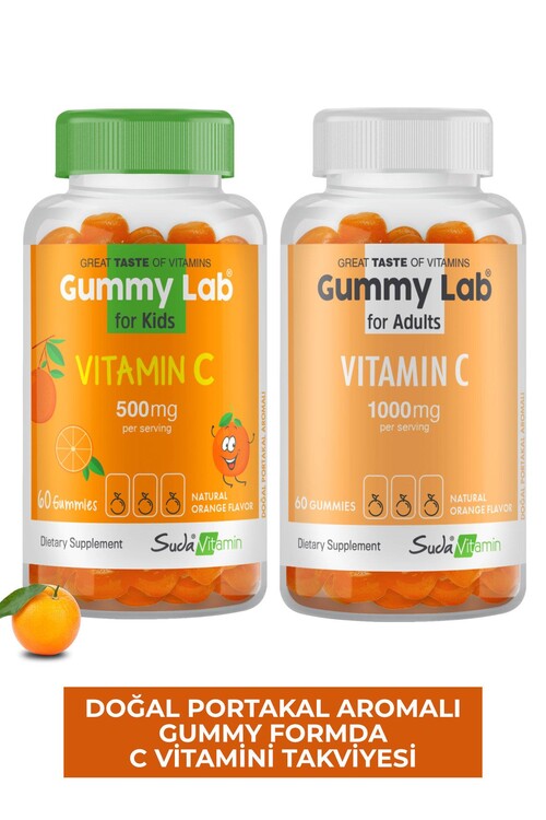 Suda Vitamin - Suda Vitamin Gummies C Vitamini Takviyesi Yetişkin ve Çocuk Seti