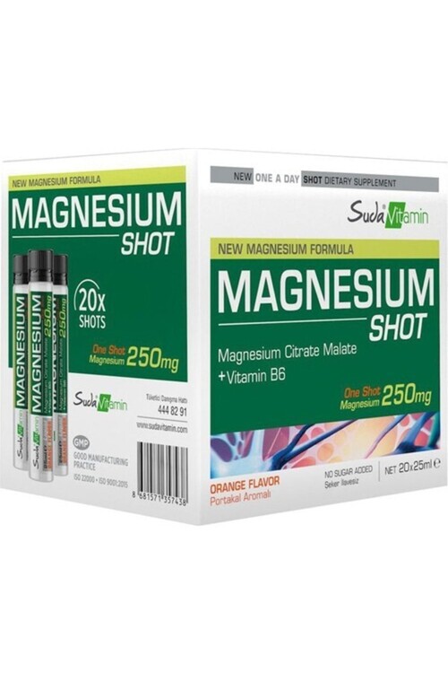 Suda Vitamin Magnesium Shot Portakal Aromalı 20 X 