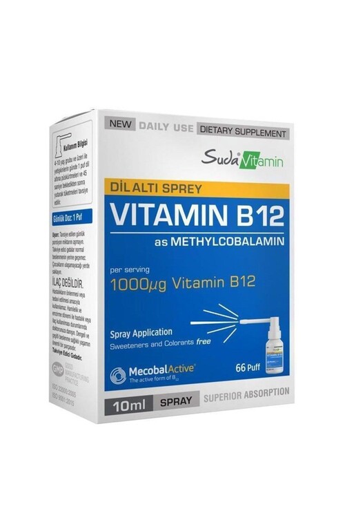 Suda Vitamin - Suda Vitamin Vitamin B12 Sprey 10 ml