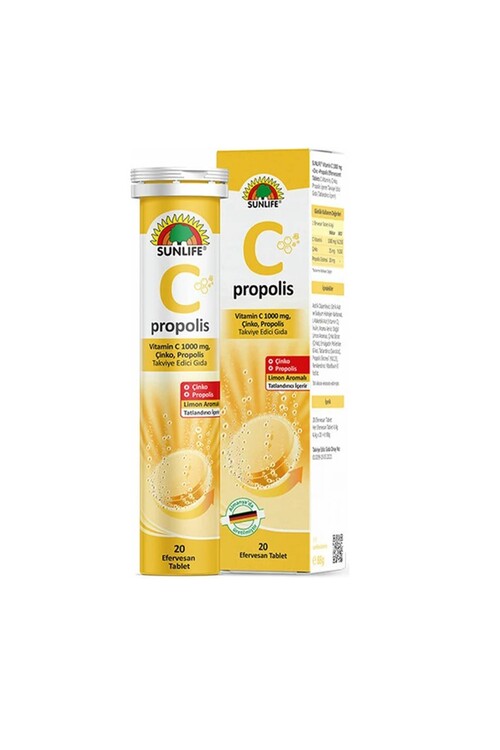 Sunlife - Sunlife Vitamin C Propolis 20 Efervesan Tablet