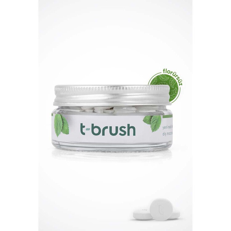 T-Brush - T-Brush Nane Aromalı Florürsüz Diş Macunu 90 Table