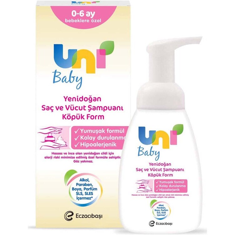 Uni Baby - Uni Baby Yenidoğan Köpük Şampuan 200 ml