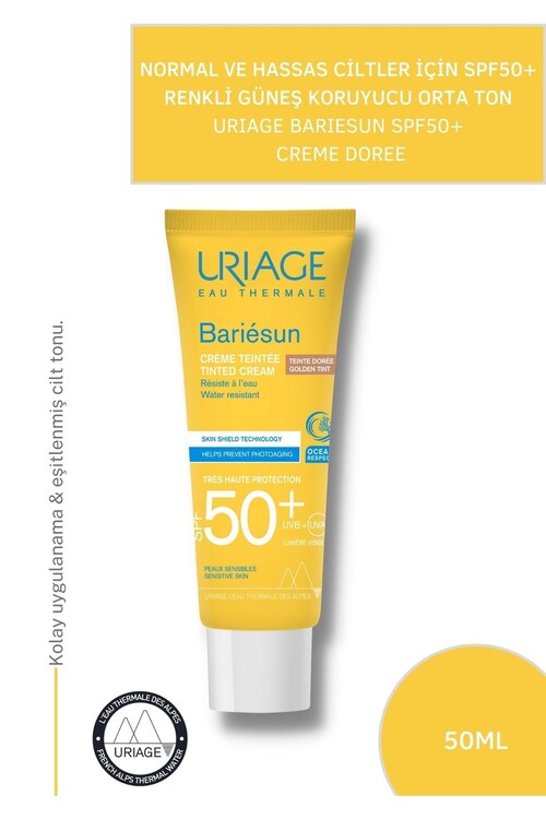 Uriage - Uriage Bariesun Spf 50 Creme Doree 50 ml Orta Cilt