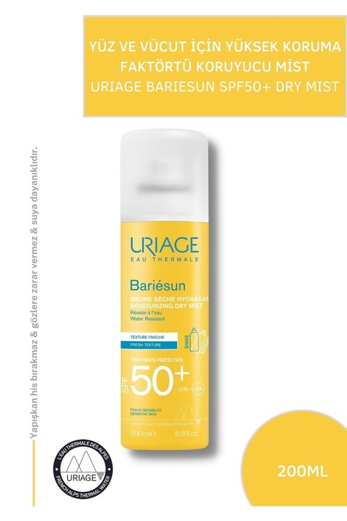 Uriage - Uriage Bariesun Spf50 Dry Mist 200 ml Yüz Ve Vücut