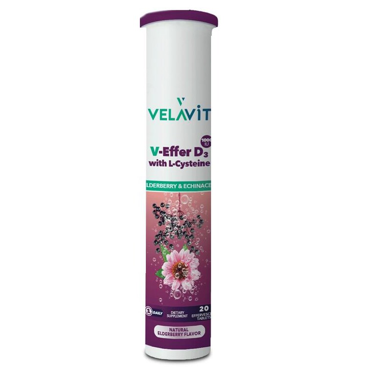 Velavit V-Effer D3 with L-Cysteine 20 Efervesan Ta