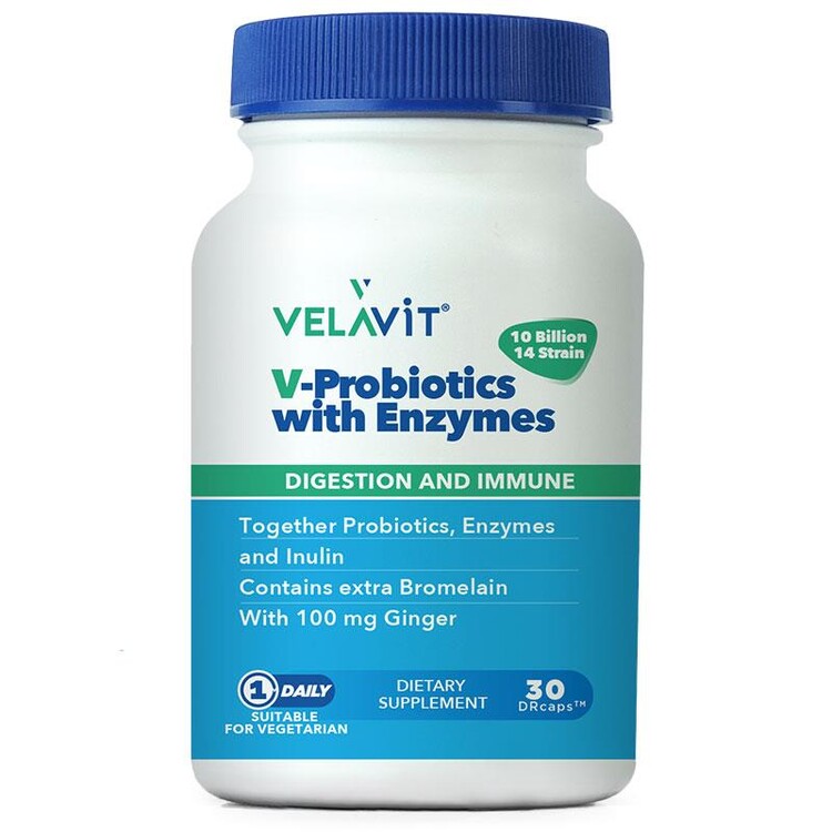 Velavit - Velavit V-Probiotics Enzymes Takviye Edici Gıda 30