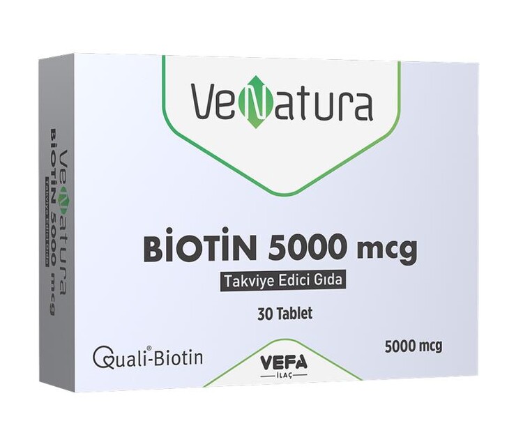 Venatura - VeNatura Biotin 5000 mcg Takviye Edici Gıda 30 Tab