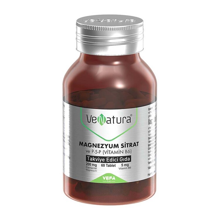 VeNatura Magnezyum Sitrat - Vitamin B6 - Takviye E