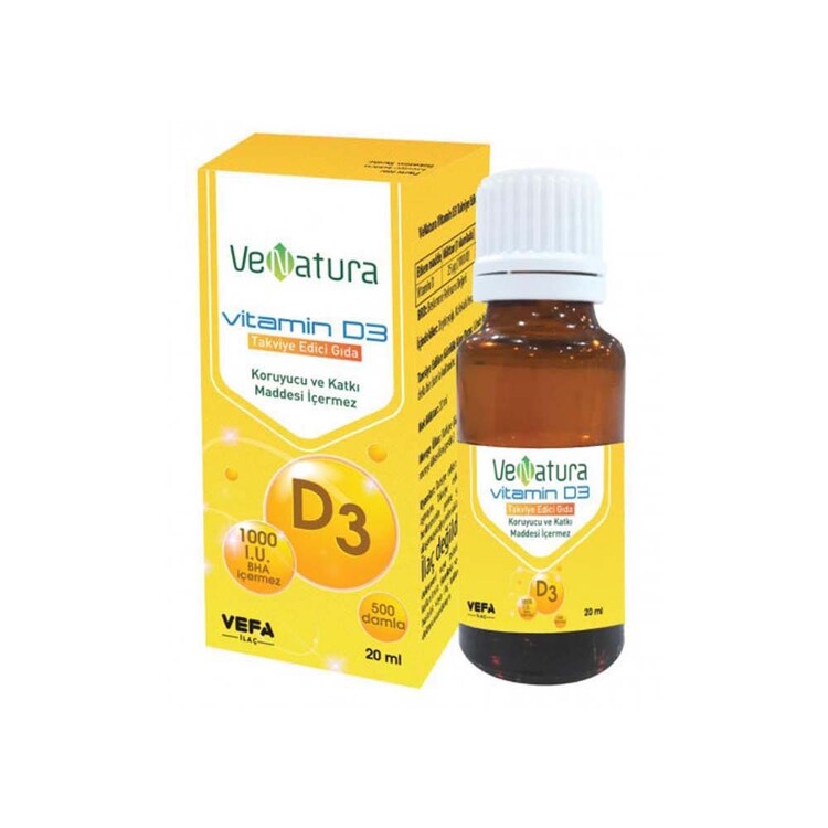 Venatura - VeNatura Vitamin D3 Takviye Edici Gıda 20 ml Damla