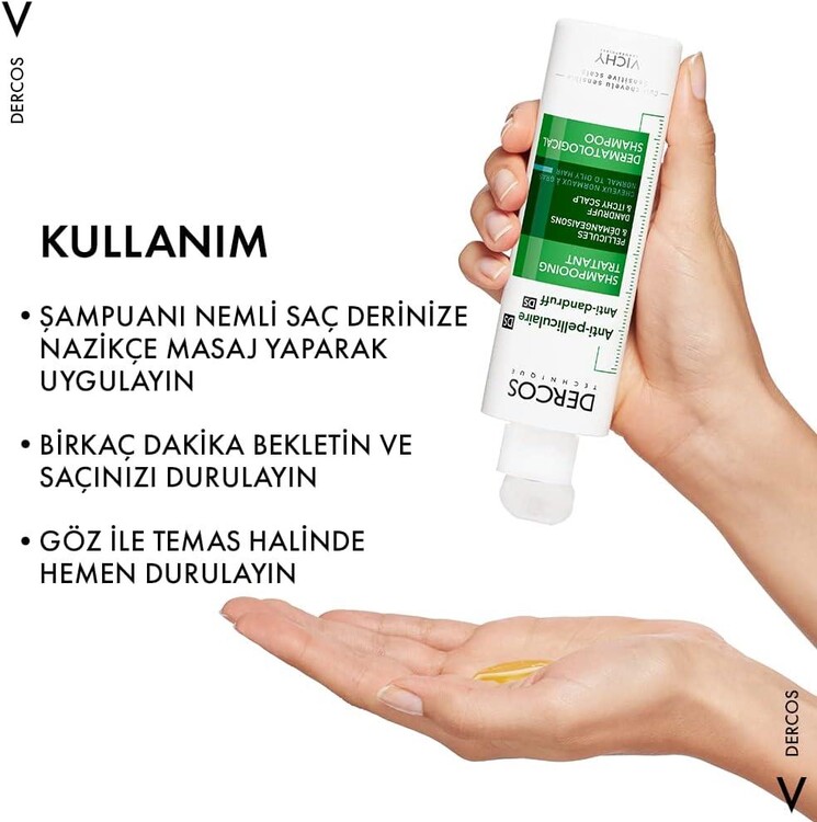 Vichy Dercos Anti Dandruff Kepek Karşıtı Şampuan 200 ml - Normal ve Yağlı Saçlar