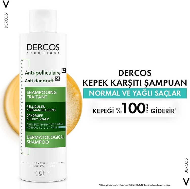 Vichy Dercos Anti Dandruff Kepek Karşıtı Şampuan 200 ml - Normal ve Yağlı Saçlar
