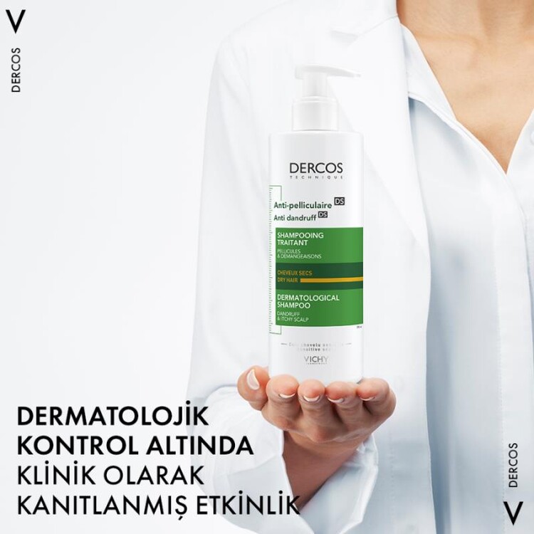 Vichy Dercos Anti Dandruff Kepek Karşıtı Şampuan 390 ml - Kuru ve Kepekli Saçlar